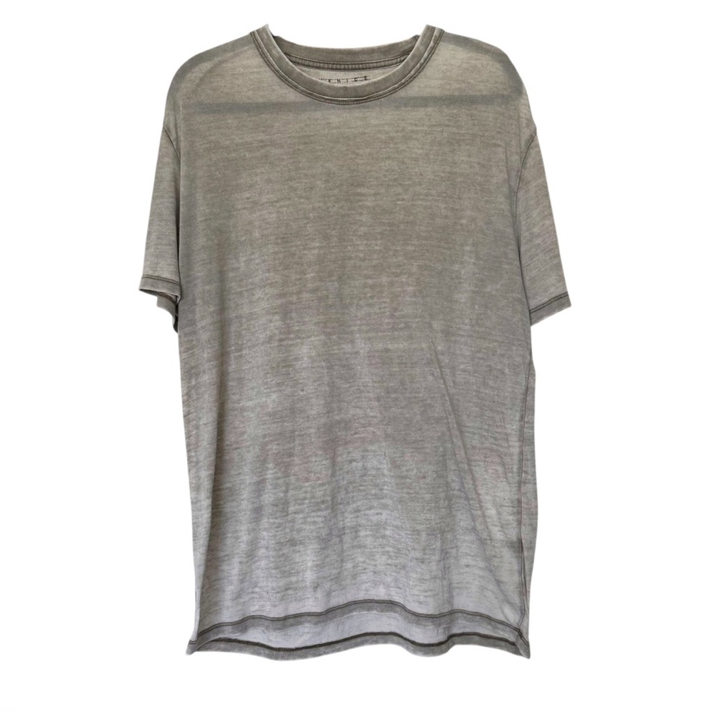Lucky Brand Venice Burnout Tee Crewneck Shirt Gray